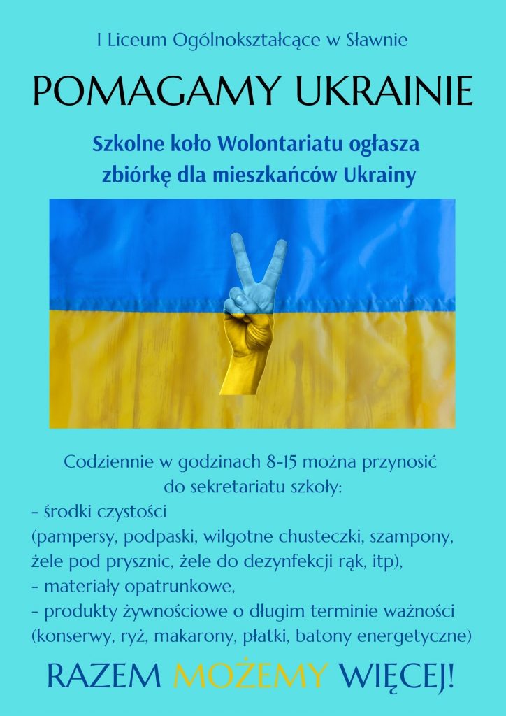 plakat pomagamy Ukrainie